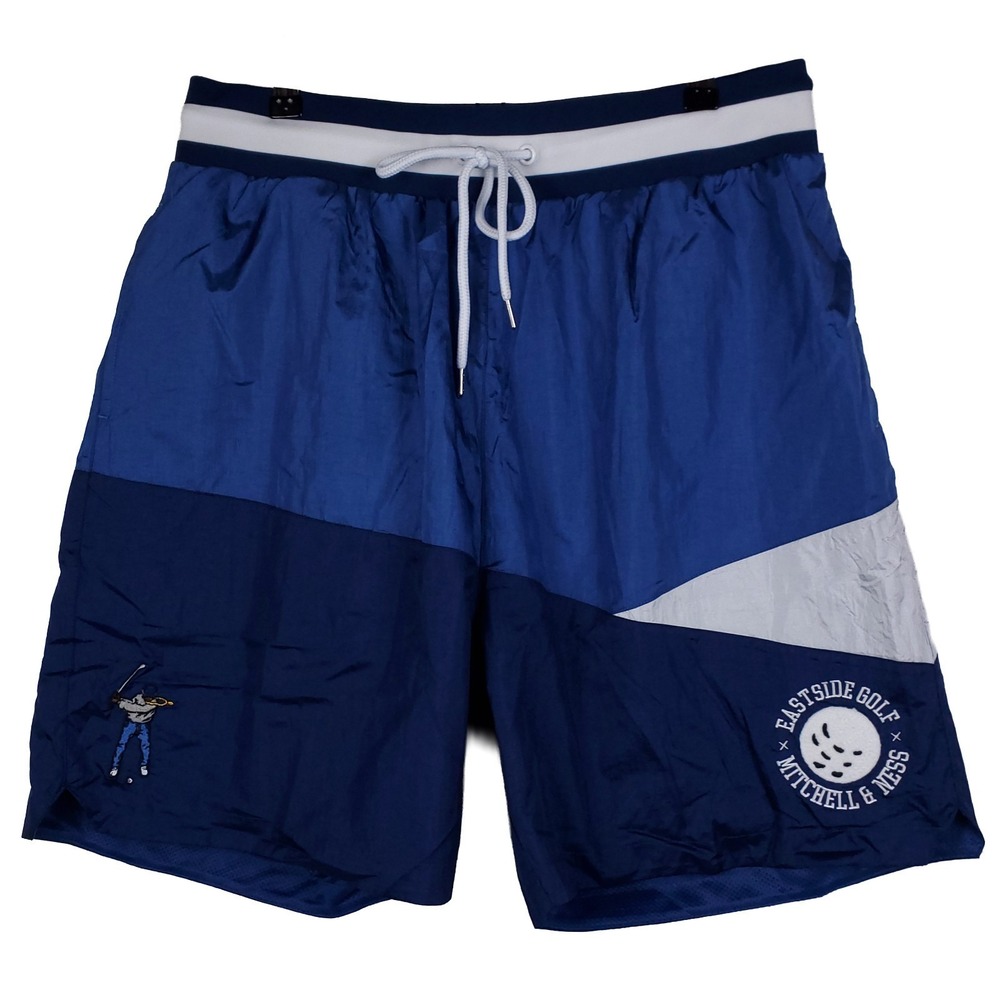 Eastside Golf Mitchell & Ness XL XLarge Shorts Embroidery‎ Logo Blue White NWT